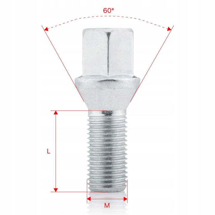 PERNO PARA DISCOS KOL NIEORYGINALNYCH AUDI SQ5, SQ7, SQ8, TT M14X1.5X27MM 