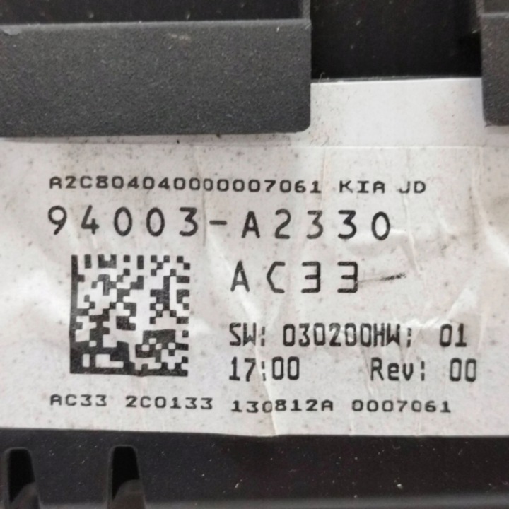 2014 KIA CEED COMPTEUR COMPTEUR DE VITESSE 94003A2330