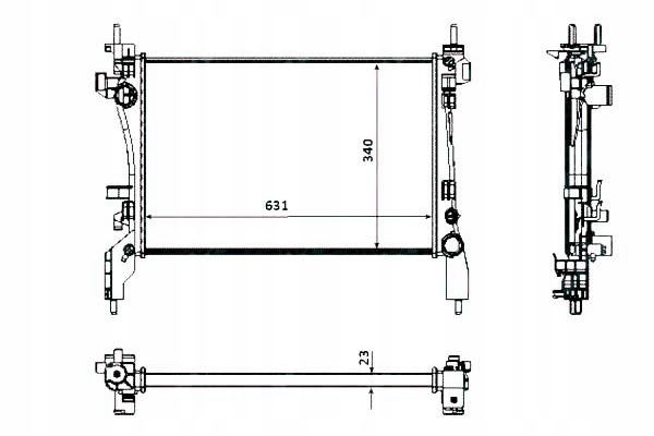 RADIATEUR CITROEN NEMO 1,3HDI PEUGEOT BIPPER FIAT QUBO 08-