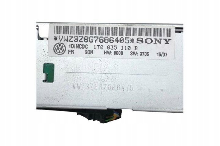 AUTRE PIÈCES INTERNE VW TOURAN (1T1, 1T2) 1T0035110B 2.0L DIESEL 100KW