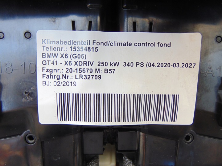 BMW X6 G06 GRILLE CONDUIT D'AIR PANNEAU CLIMATISATION