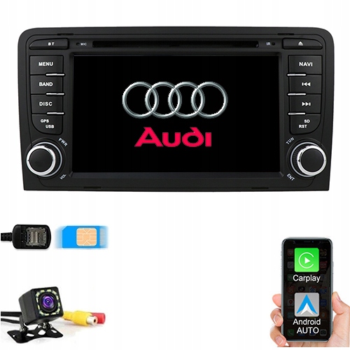 RADIO GPS ANDROID AUDI A3 8P 2003-2012 SIM 4/64GB 