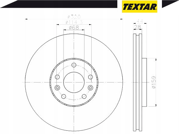 TEXTAR 92195403 DISCO DE FRENADO 