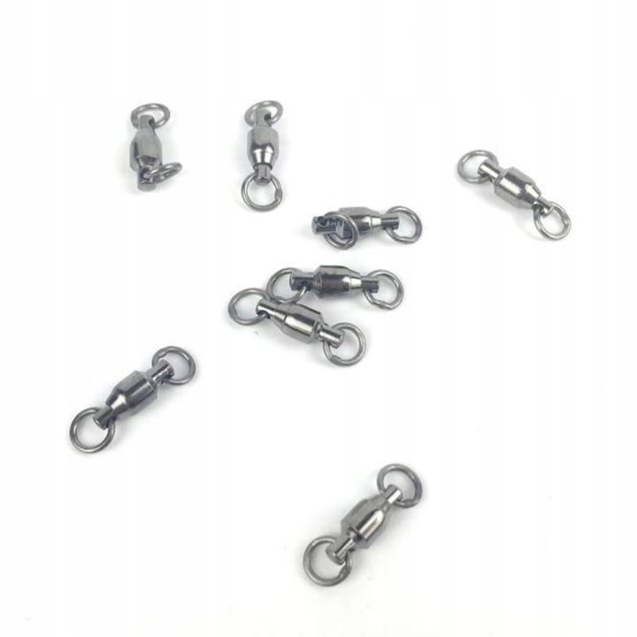 25PCS BALL BEARING FISHING SWIVEL CONNECTORS HEAVY DUTY SMALL STAINLESS 1