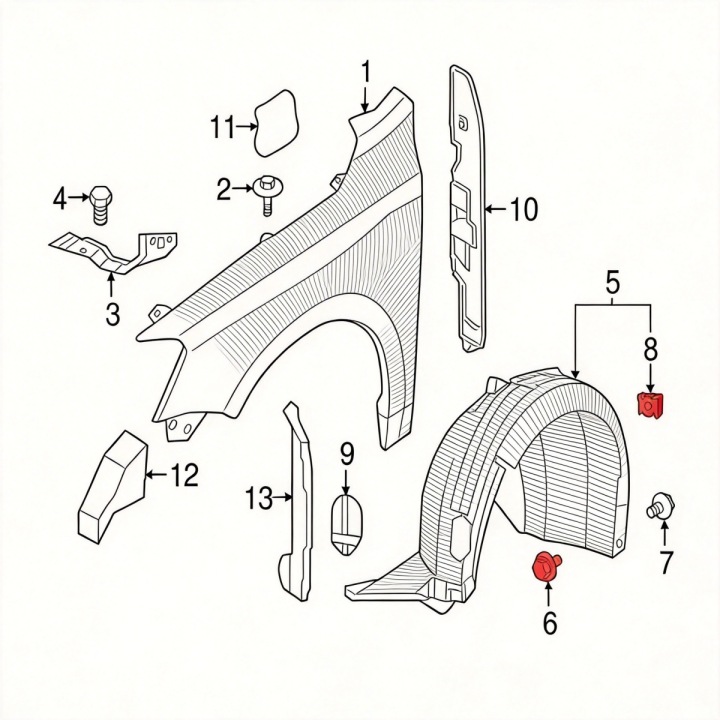 CLIPS WKRETY BOULONS MONTAZOWE UNIVERSEL 25 PCS