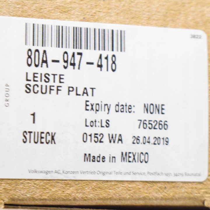 AUDI Q5 FY S-LINE MOULURE SEUIL AVANT DROITE 80A947418
