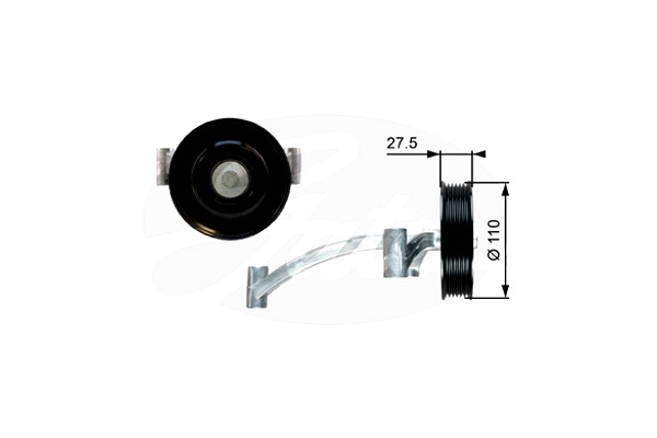 GATES ROLLO PROPULSOR CORREA DE CUÑA AUDI A1 A3 Q3 TT CUPRA ATECA 