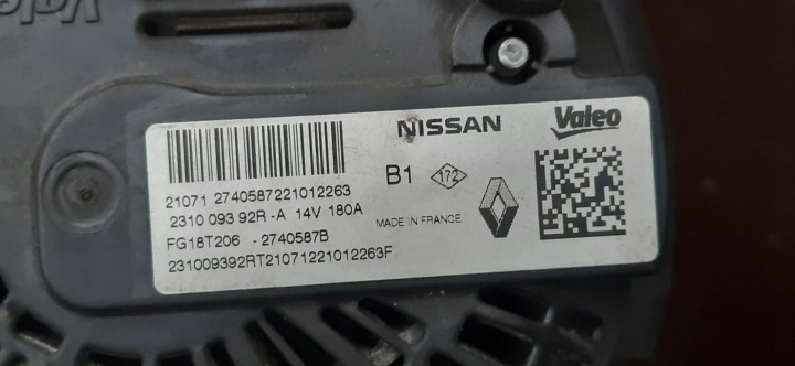 ALTERNATEUR 1.5 BLUE DCI RENAULT EXPRESS II 231009392R