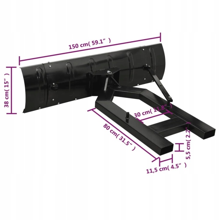 PRISE SNIEZNY VERS WOZKOW WIDLOWYCH 150 X 38 CM, COULEUR NOIR