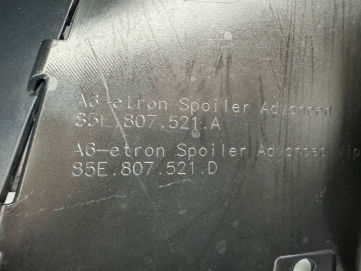 AUDI A6 C9 E TRON 24- PARE-CHOCS ARRIÈRE SPOILER ARRIÈRE RÉFLECTEUR 85E807511 ORIGINAL
