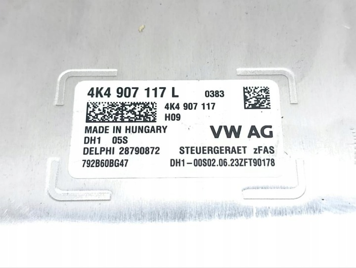 CONTRÔLEUR CAMÉRAS 4K4907117L AUDI Q8 E-TRON 2024
