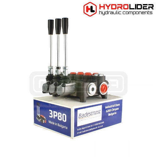 DISTRIBUTEUR HYDRAULIQUE 3 SECTIONNEL 80L ORIGINAL BADESTNOST