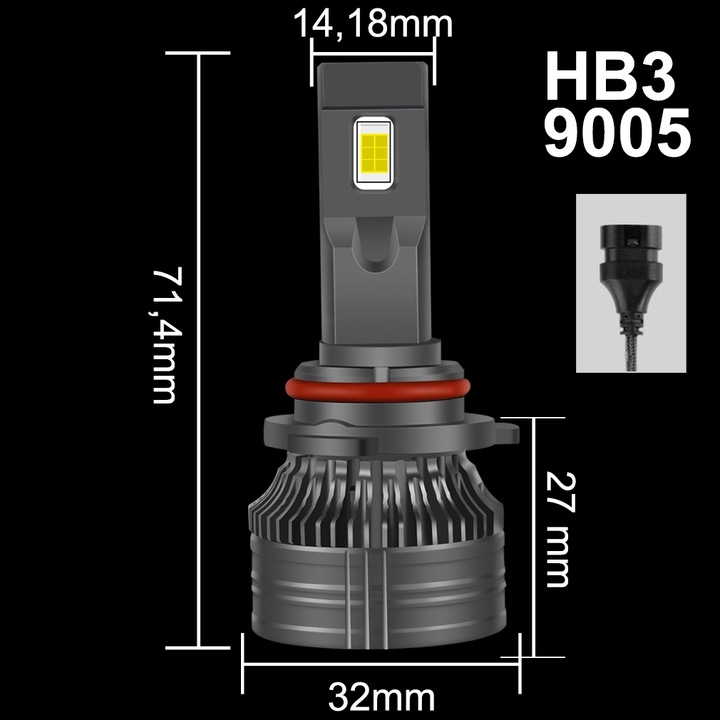 LUCES DE AUTOMÓVIL DIODO LUMINOSO LED XSTORM A10 HB3 120W 26000LM POTENTE CANBUS 7035+ 