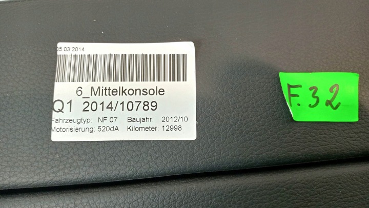 CONSOLE CENTRALE BMW 5 GT F07 51169142133