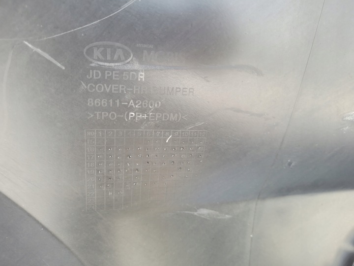 KIA CEED II 2 PARE-CHOCS ARRIÈRE ARRIÈRE HAYON 5D LIFT 86611-A2600 1231