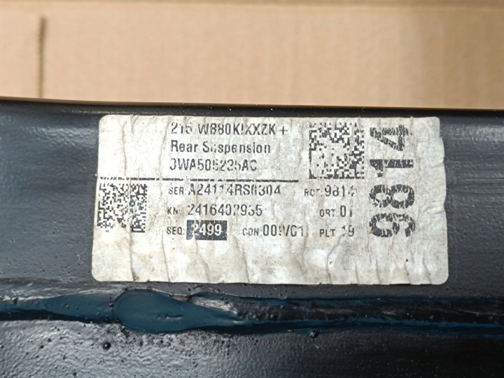 VW PASSAT B9 VARIANT 2.0TDI 2024R CHÂSSIS CHÂSSIS POUTRE BERCEAU ARRIÈRE 3WA505235AC