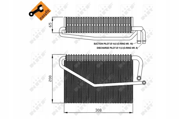 NRF ÉVAPORATEUR CLIMATISATION DB W203 00-