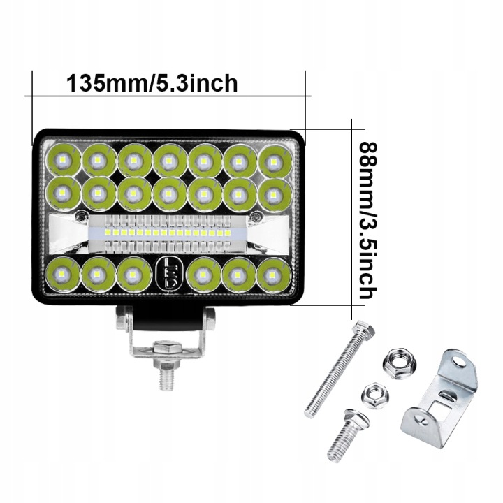 KIT 2 CV PUISSANT PHARE TRAVAILLÉ 108W 36LED PHARES ANTIBROUILLARD 12V 24V