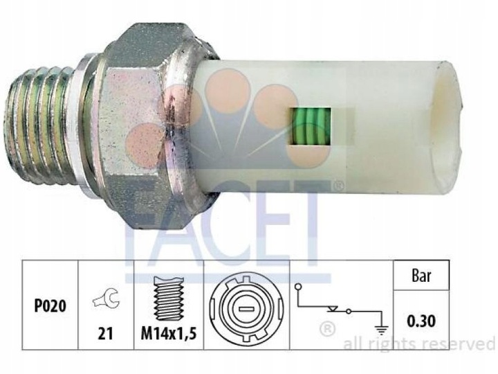 CONMUTADOR DE PRESIÓN ACEITES FACET 7.0076 