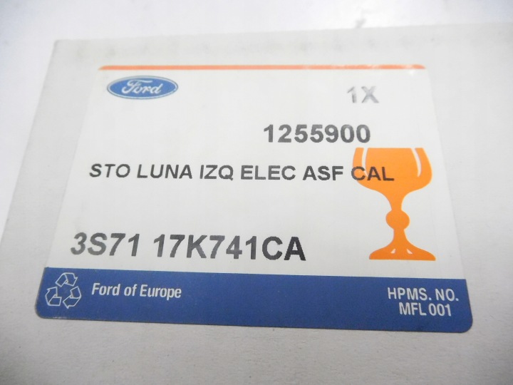 GLACE DE RÉTROVISEUR GAUCHE FORD MONDEO 03-07 OE 1255900