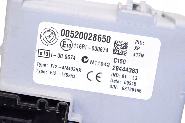 OPEL COMBO D 2014 CHÂSSIS MODULE FUSIBLES