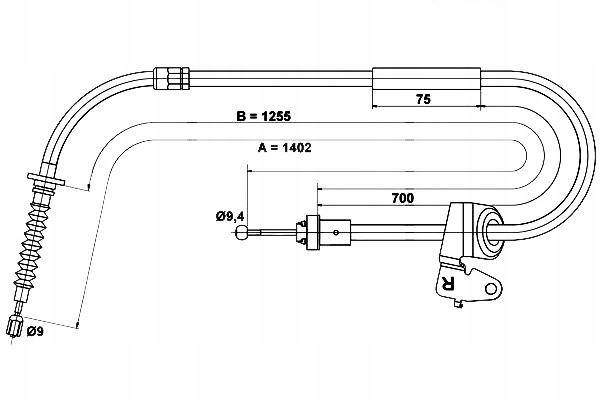 CÂBLE FREINS MANUEL MINI (R56) (R57) (R58) (R59