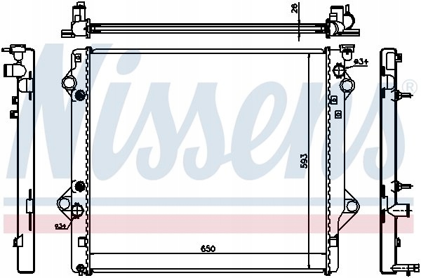 NISSENS 64684 RADIATEUR SYSTÈME REFROIDISSEMENT MOTEUR