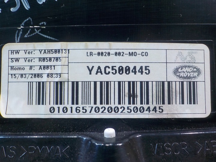 RANGE ROVER SPORT I 2.7 TD V6 05R COMPTEUR TABLEAU DE BORD YAC500445
