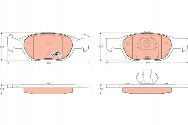 TRW GDB1339 PADS BRAKE 