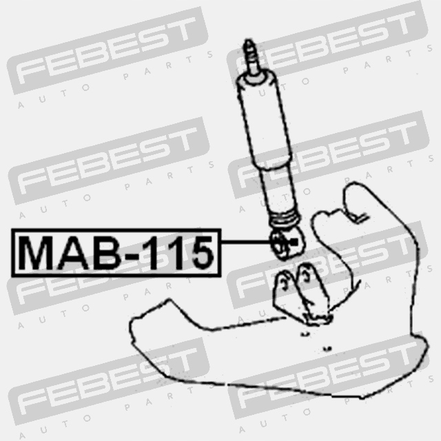 CAOUTCHOUC AMORTISSEUR AVANT FEBEST MAB-115