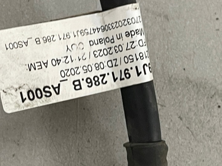FAISCEAU DE CÂBLES CAPTEUR ABS DROIT ARRIÈRE 9J1971286B AUDI E-TRON GT PORSCHE TAYCAN 4S