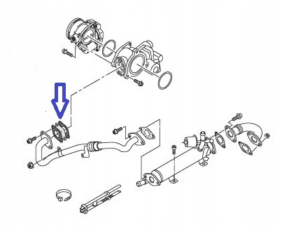 BRIDA CIEGA DE VÁLVULA EGR VW AUDI SKODA 1.2 1.6 2.0 TDI CAY CFF * 