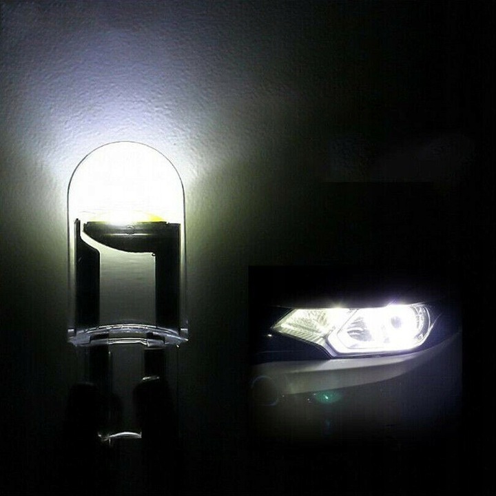 LUZ DIODO LUMINOSO LED W5W KRYSTALICZNA T10 ESFERA COB 360' 