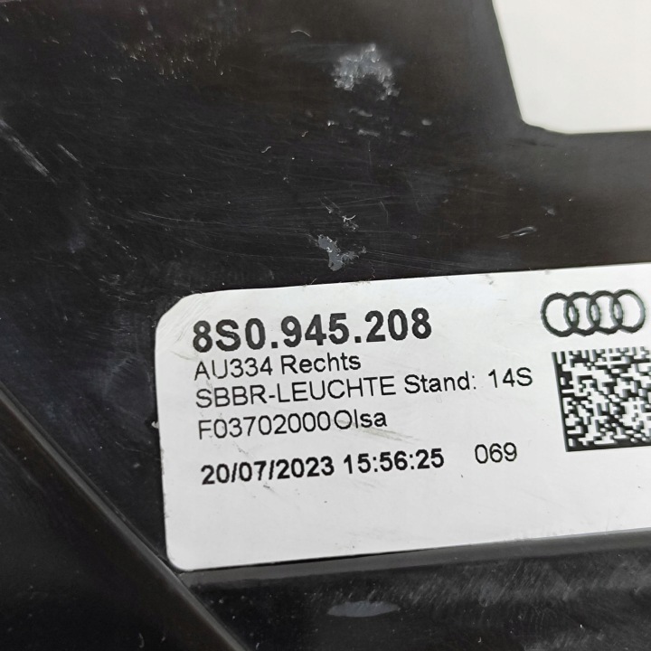 AUDI TT TTS RS MK3 8S 2015 DROITE CÔTÉ PHARE ARRIÈRE