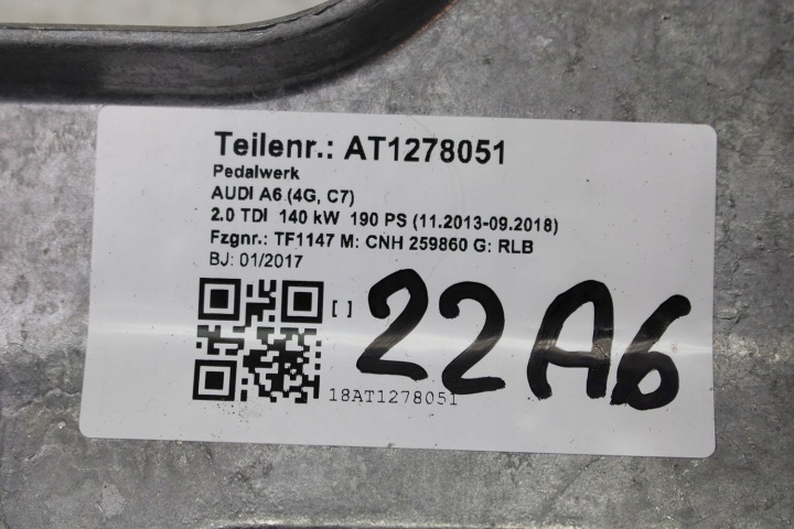 AUDI A6 A7 4G C7 PÉDALE FREINS 4G1723117 PÉDALES FREINS SUPPORT 4H1723140A