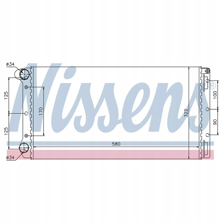 NISSENS 61692 RADIATEUR SYSTÈME REFROIDISSEMENT MOTEUR