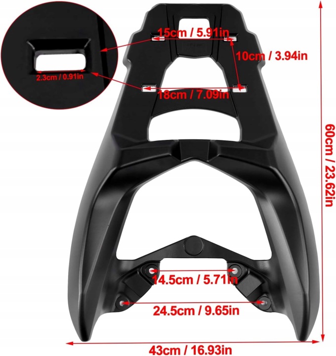 ARRIÈRE COFFRE MOTOCYCLETTE VERS H-ON-DA GROM MSX125 MSX 125 MOTOCYCLETTE
