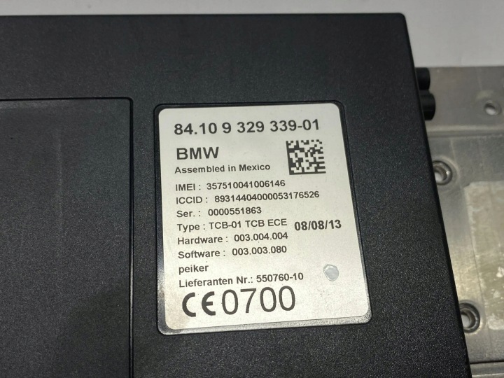 BMW X3 F25 MODULE BLUETOOTH 9329339 2013 3000CM3
