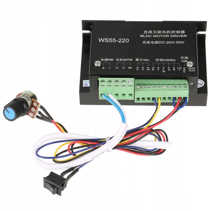 CONTRÔLEUR MOTEUR BLDC 48V 500W 20000 OBR./MIN