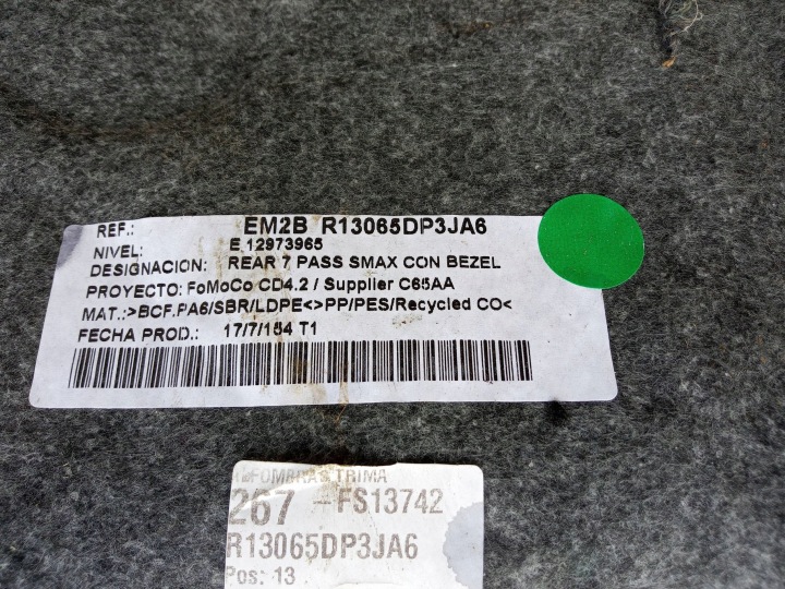 FORD S-MAX MK2 15- EM2BR42844AJ SIÈGES TRZECIEGO RANGÉE JOINT VAN 7 AXE