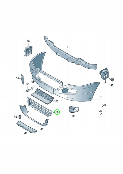 2E0807835A GRILLE PROTECTRICE ASO