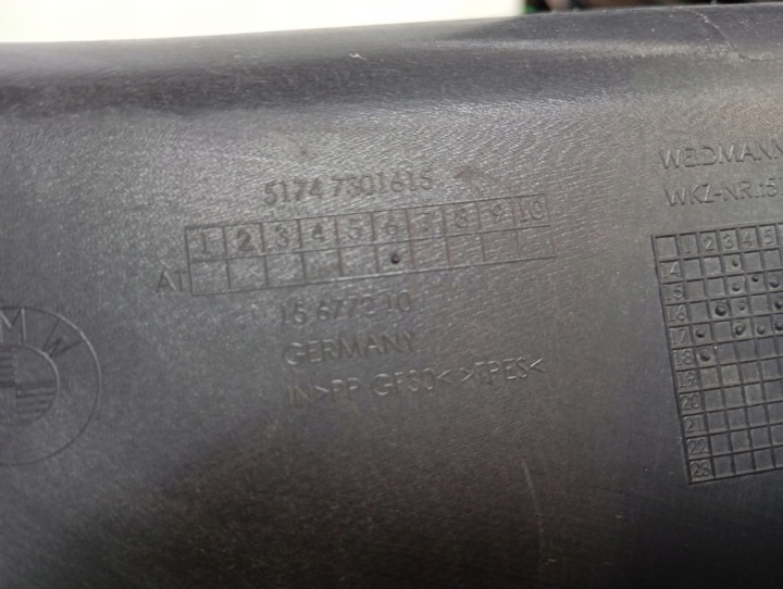 CANAL ADMISSION AIR RADIATEUR GAUCHE BMW 2 F45 F46 7301615 ORIGINAL ENTIER