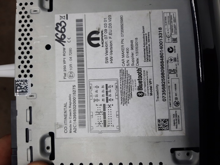 FIAT DUCATO III JUMPER BOXER II RESTYLAGE RADIO MONITEUR VP1