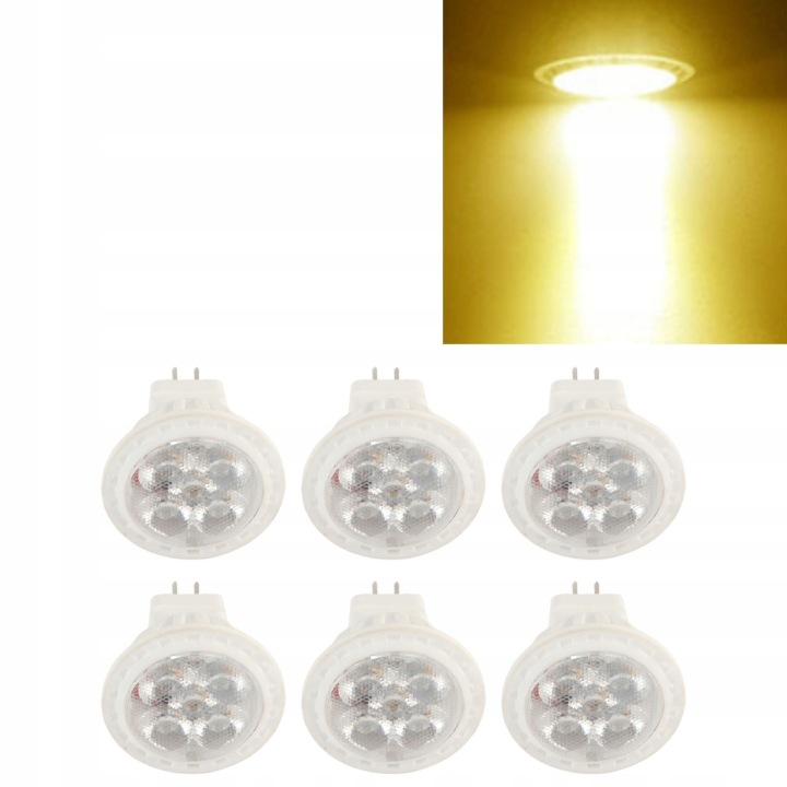 6 PIÈCES MR11 AMPOULE LED 4W GU4 DOUBLE PINOWA AMPOULE AVEC MOZLIWOSCIA