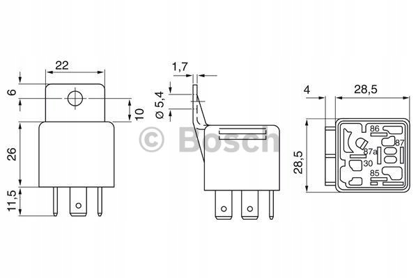 RELÉ BOSCH 12 V 20/30A 0 332 209 151 