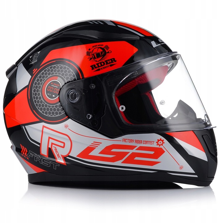 HELMET FOR MOTORCYCLE LS2 FF353 RAPID STRATUS BLK/RED INTEGRALNY SYSTEM PINLOCK 