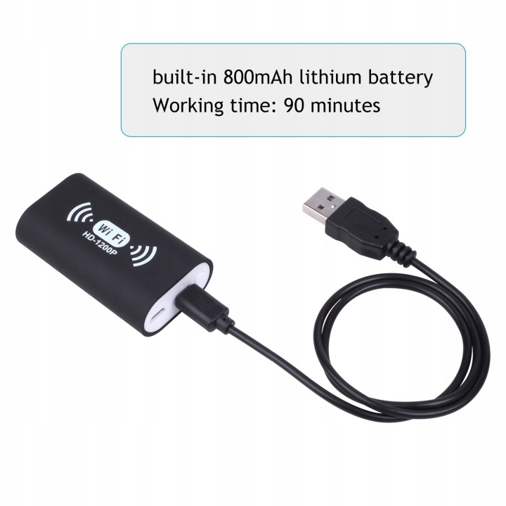 BORESCOPE 1200P HD WIRELESS 8 LED LED LIDY IP68 WATER ODPORNY SUR 6O