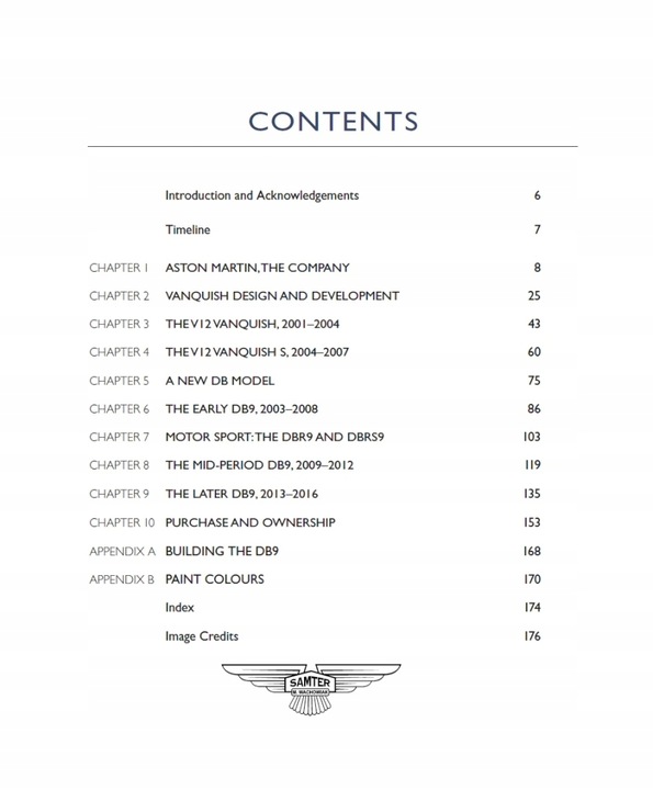 ASTON MARTIN DB9 I VANQUISH (2001-2016) GRANDE ALBUM HISTORIA / TAYLOR 24H 