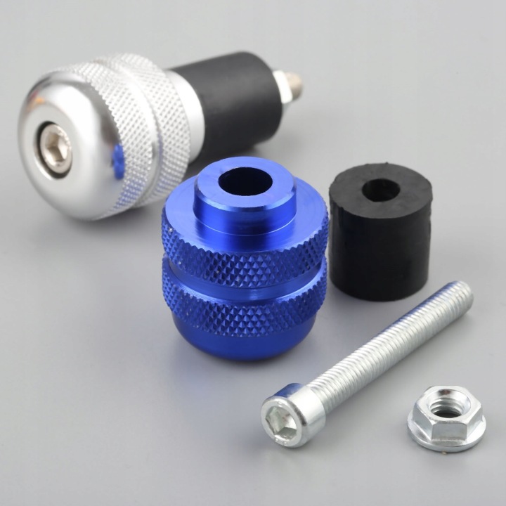 EMBOUTS CAOUTCHOUC CIEZARKI ALUMINIUM RYFLOWANE BLEUES MOTOCYCLETTE MOTEUR