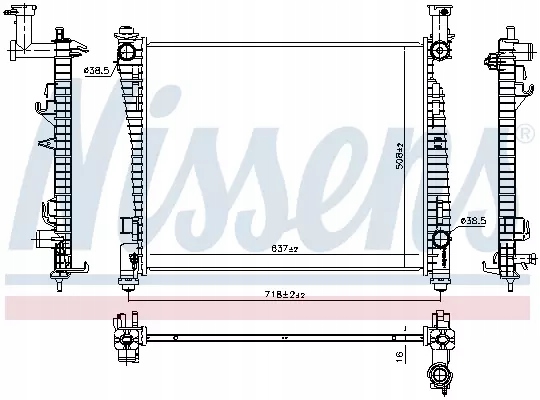 RADIATEUR MOTEUR NISSENS 61032 55038185AE